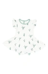 Kyte Baby Ruffle Skirted Bodysuit In Eucalyptus