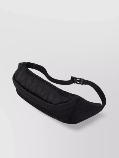 Valentino Garavani Mens Nero Jacquard-texture Woven Belt Bag In Black
