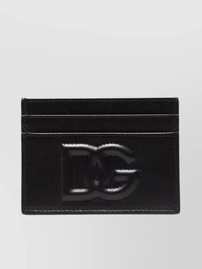 Dolce & Gabbana Signature Logo Card Holder In Black
