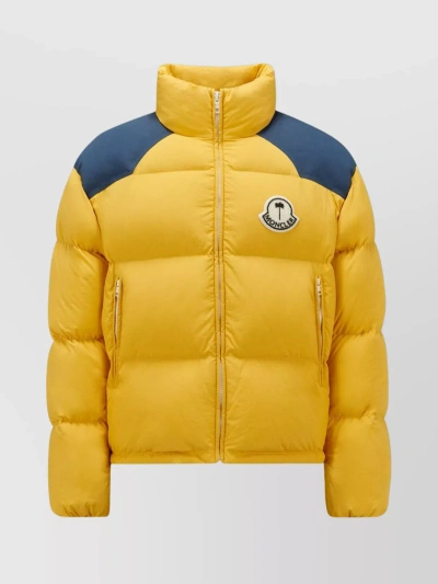 Moncler Genius 8 Moncler X Palm Angels Nevis Puffer Jacket Wityh Contrasting Yoke In Yellow
