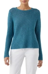 Eileen Fisher Long Sleeve Pullover Sweater In River