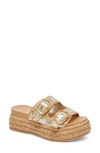 DOLCE VITA WANIKA JUTE PLATFORM SLIDE SANDAL