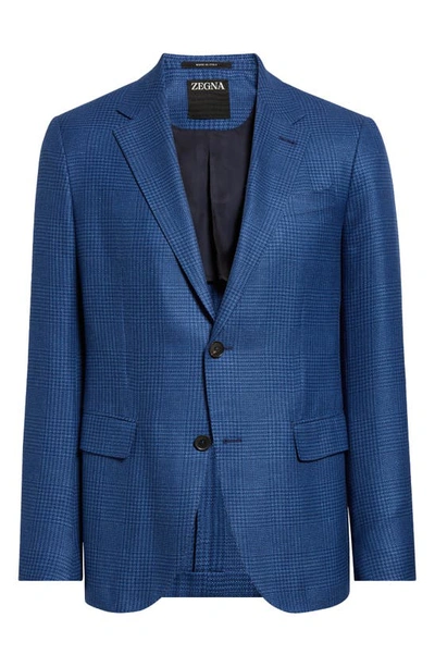 Zegna Men's Cashmere-blend Twill Sport Coat In Blue