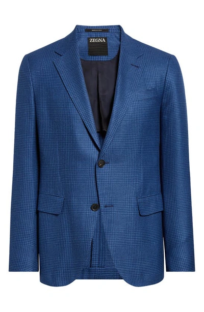 Zegna Men's Cashmere-blend Twill Sport Coat In Nvy Sld