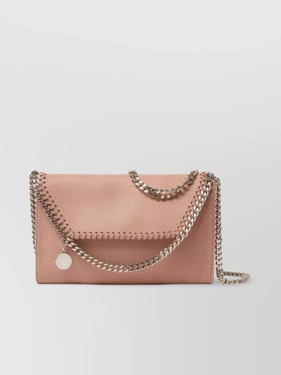 Stella Mccartney Falabella Compact Chain Wallet Bag In Cream