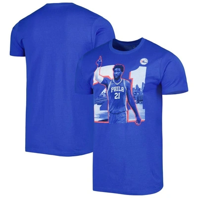 Stadium Essentials Men's And Women's  Joel Embiid Royal Philadelphia 76ers Player Skyline T-shirt