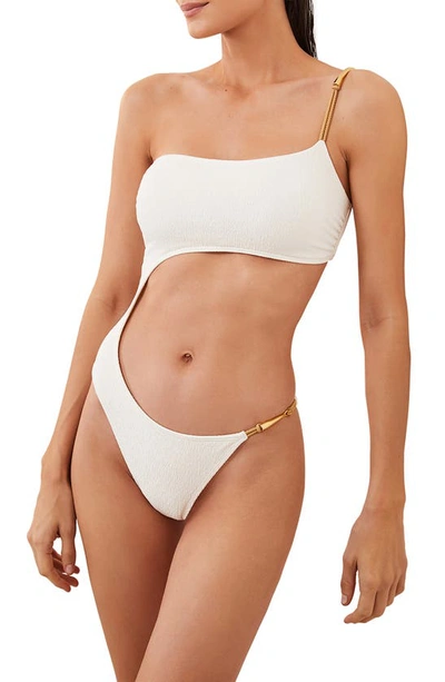 Vix Swimwear Firenze Mandy Gisele Cutout One-piece Swimsuit In White