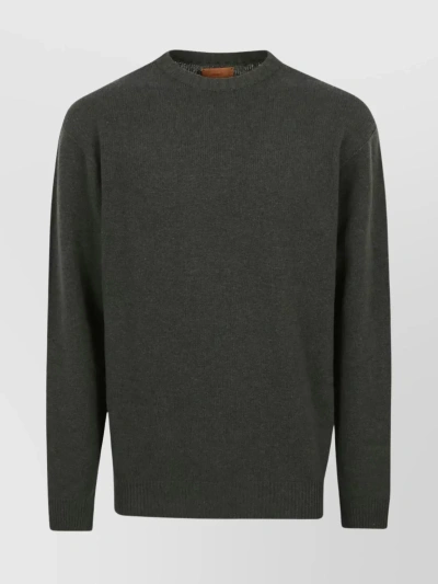 Alanui Crew-neck Knitted Jumper In Grey