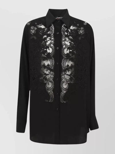 Ermanno Scervino Long Sleeve Shirt In Black
