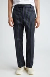 PALMES FINE STRIPE RELAXED FIT WOOL TROUSERS