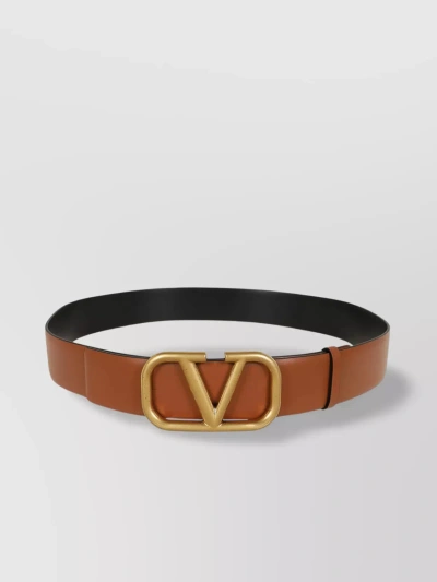 Valentino Garavani Buckle Belt H.40 In Brown