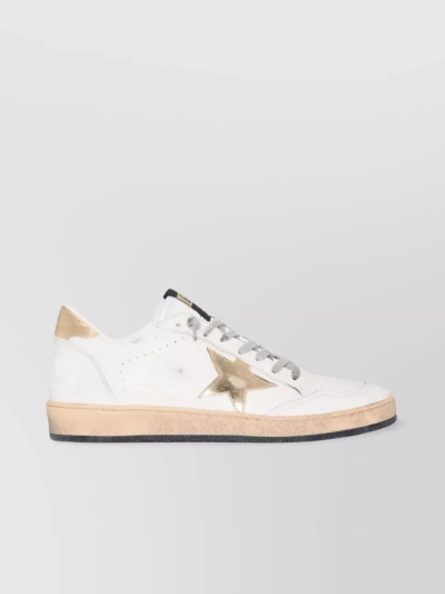 Golden Goose Logo-patch Lace-up Sneakers In White