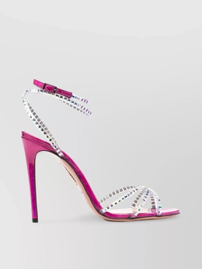 Aquazzura Embellished Heeled Sandals In Pink