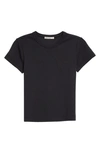 Marine Layer Lexi Sun-in Rib Crewneck T-shirt In Black
