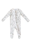 COPPER PEARL ZIP-UP FOOTIE PAJAMAS