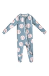 COPPER PEARL ZIP-UP FOOTIE PAJAMAS