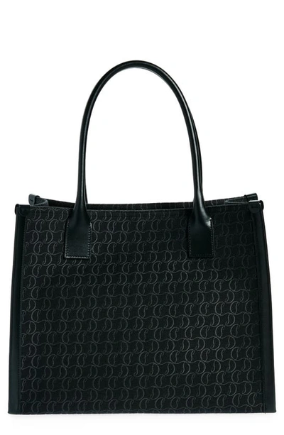 Christian Louboutin By My Side Large Jacquard Tote In Black