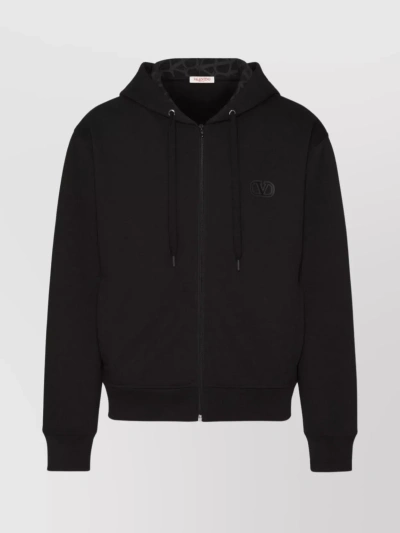 Valentino Hoodie With Toile Iconographe Hood In Black
