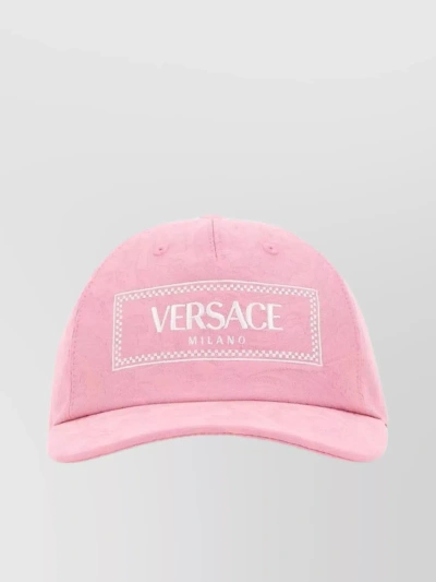 Versace Baseball Cap With Curved Visor And Vintage Embroidery