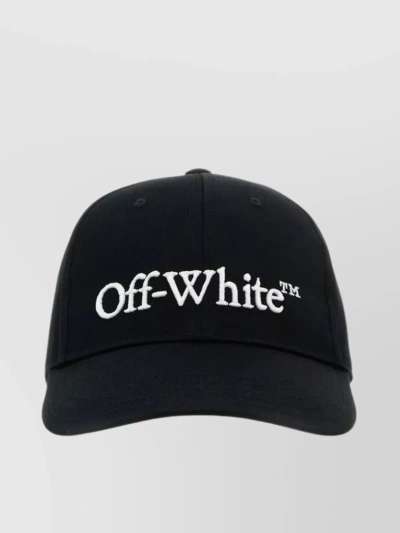 Off-white Curved Visor Cotton Baseball Cap In Blue