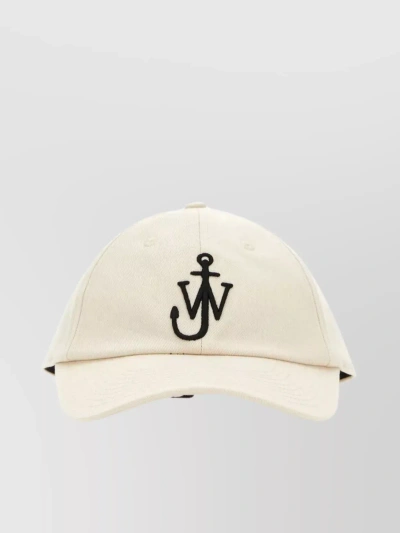 Jw Anderson Logo-embroidered Cotton Cap In White