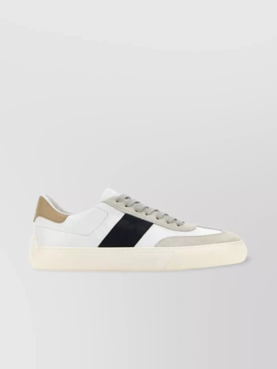 Tod's Padded Ankle Leather Trainers In White