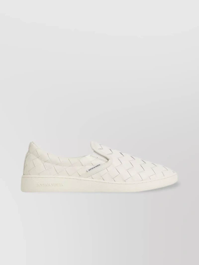 Bottega Veneta Sawyer Woven Elastic Rubber Sneaker In White