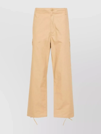Kenzo Cargo Workwear Pants Beige In Cream