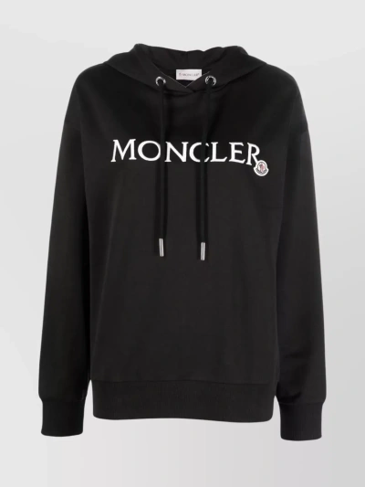 Moncler Hoodie Sweater In Black