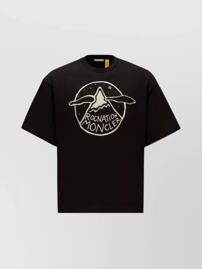 Moncler Genius T-shirt With Logo Pattern In Black