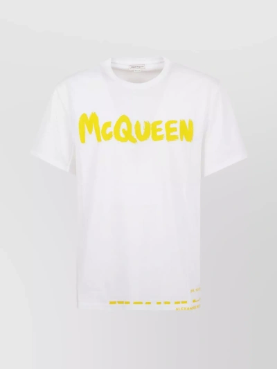 Alexander Mcqueen Basic Crew Neck T-shirt In White