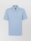 Brunello Cucinelli Button-fastening Linen Polo Shirt In Pastel