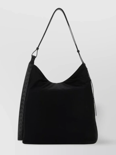 Bottega Veneta Man Black Fabric Shoulder Bag