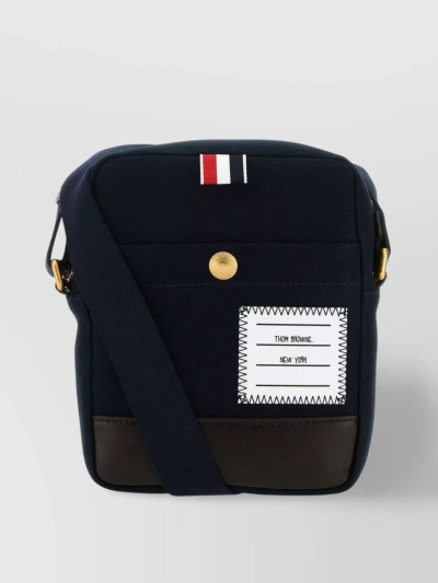 Thom Browne Snap Pocket Crossbody Bag In Black
