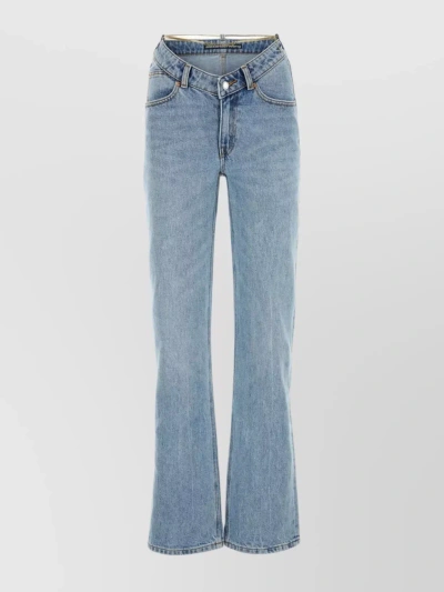 Alexander Wang Denim Jeans With Nameplate In Blue
