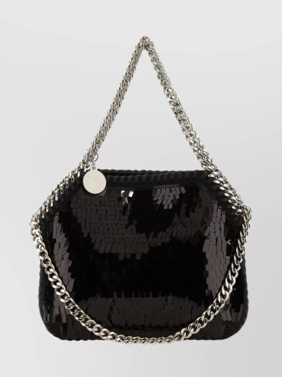 Stella Mccartney Falabella Sequinned Mini Bag In Black