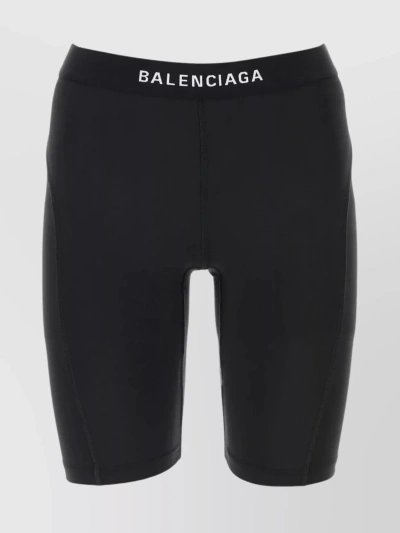 Balenciaga Athletic Cycling Shorts In Nero