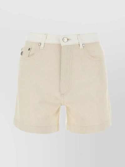 Stella Mccartney Denim Shorts With Belt Loops And Front/back Pockets In Multicolor