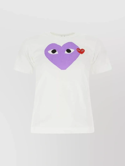 Comme Des Garçons Play Versatile Crew Neck T-shirt In Violet