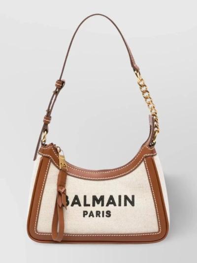 Balmain Adjustable Chain Leather Shoulder Bag