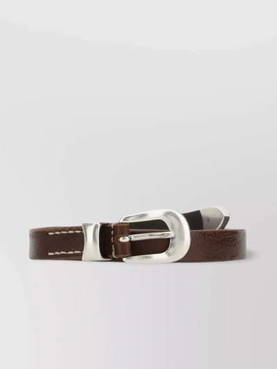 Our Legacy Unisex 2cm Belt In Brown