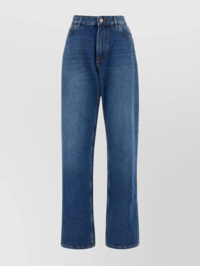 Etro Rigid High-rise Straight-leg Jeans In Blue