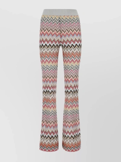 Missoni Zigzag-woven Flared Trousers In Multi