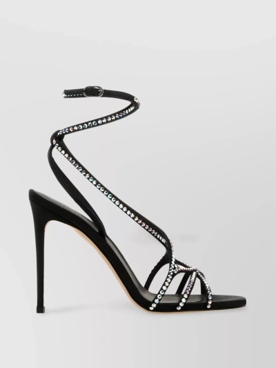 Le Silla Belen 105mm Crystal-embellished Sandals In Black