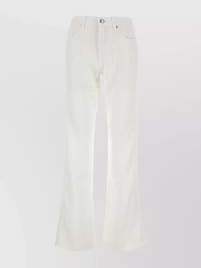 7 For All Mankind Tess Trouser Colored Tencel Clothing In White