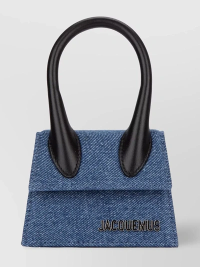 Jacquemus Le Chiquito Denim Mini Bag In Blue