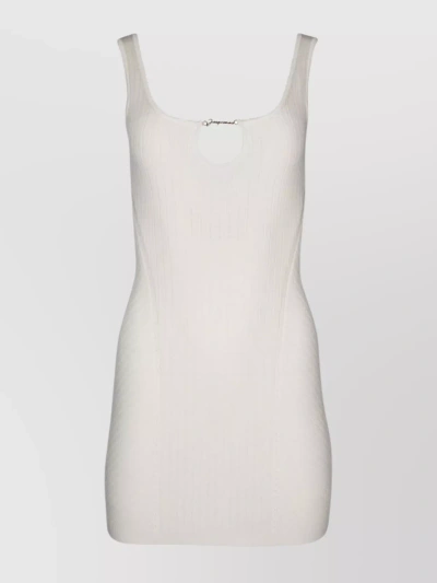 Jacquemus Sierra Cut-out Mini Dress In Off,white