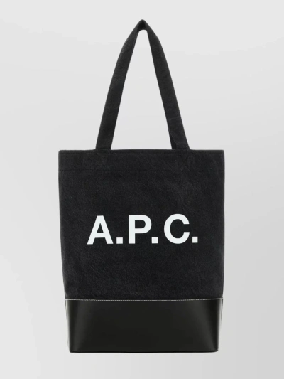 Apc Denim And Leather Tote Bag