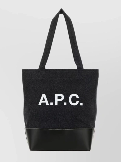 Apc Denim And Leather Tote Bag