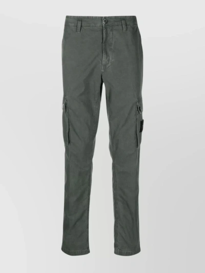 Stone Island Slim-fit Tapered Trousers In Green